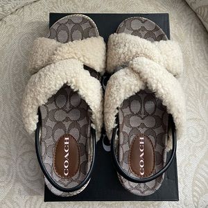 Coach Shearling Sandal